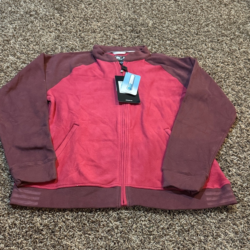 adidas Two-Tone Red Zip-Up Jacket